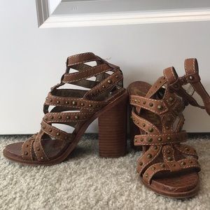Sam Edelman brown sandals with studs.